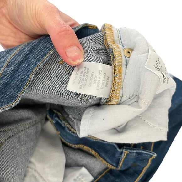 Frame Womens 24 Le Garcon Skinny Jeans Blue Denim Jean Mid Rise Casual Basic - Picture 3 of 8